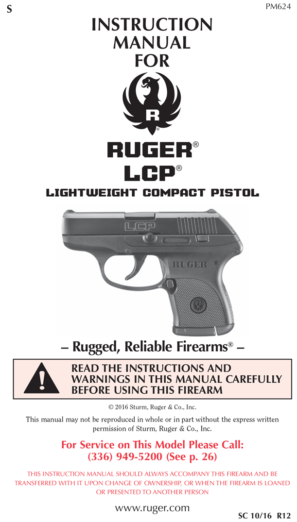 Ruger LCP Owner's Manual